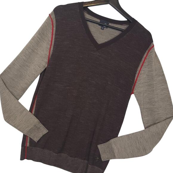 Roberto Cavalli Men's 100% Laine Wool Sweater 52 Medium V Neck